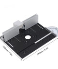 Tough As Nails Manual Lift Router Table Base Plate With Dead On Precision Height Adjustments Engineered From Solid Aluminum Alloy, 200mm x 240mm.