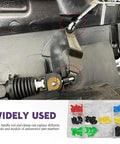 Close-up of 80Pcs Door Lock Rod Clips Kit For Easy Door And Tailgate Repairs with colorful nylon clips and rod end retainers.