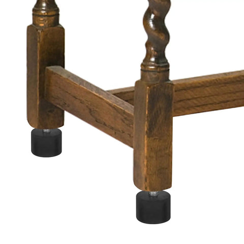 Wooden chair legs with 4 Pack Adjustable Threaded Furniture Levelers With Rubber Shock Absorbing Feet Screw On Chair And Table Glide Protectors.