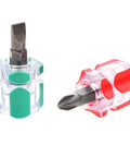 Ultra Short Tiny Screwdriver Set for Sewing Machines and Electronics with flathead and Phillips tips, compact design.