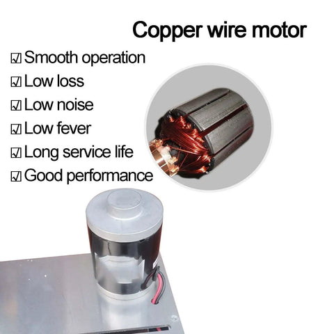 Copper wire motor of 6 Inch Bench Grinder and Polishing Machine Gear Up for Gemstone Lathe Work with DC 24V Motor.