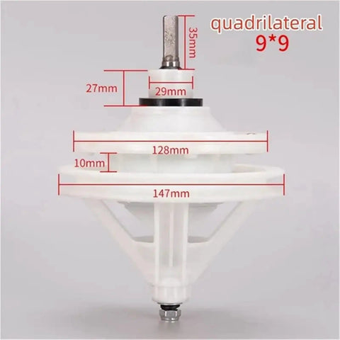 35mm Square Shaft Washer Gearbox Repair Part For Home Laundry Machines with dimensions shown