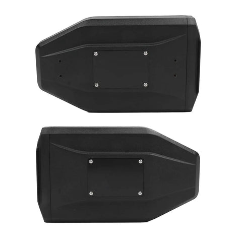 Heavy Duty ABS Motorcycle Side Toolbox Featuring Rugged Stainless Steel Brackets For Secure Tool Stash and Battle Ready Road Warrior Essential Storage Case, side view showing durable design.