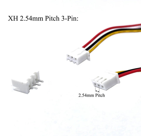 60 Pairs 26AWG 200mm XH 2.54mm Pitch 3 Pin Female And Male Connector Wire Cable Pack For RC Toys PCBs LED Strips And Household Appliances