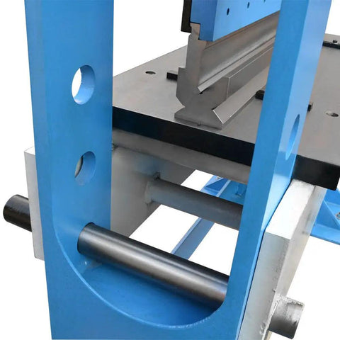 Close-up view of Electric 150 Ton Hydraulic Press Brake Bender Machine with 38 Inch Bend Length Two Stage Cylinder