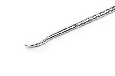 Close-up of a pick from the 5-piece Seafood Shell Cracker And Picks Set, Heavy Duty Zinc Alloy, for crabs, lobsters, and shellfish.