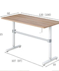 Built Different Crank Adjustable Height Standing Desk, Sweet White Maple Top, dimensions 120x60cm, adjustable frame.