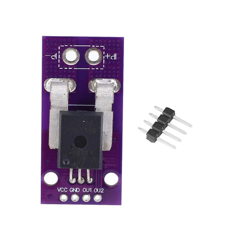 Kickass 50A High Side Hall Effect Current Sensor Module with connectors, suitable for power monitoring and motor control.