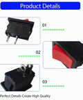 Product details of Electric Start Momentary Rocker Switch Replacement For 3500 Watt Inverter Generators, close-up angles.