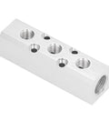 Compressed Air Manifold And Pneumatic Block Coupler Quick Connect Fittings Aluminum Heavy Duty Block Pro Grade side view