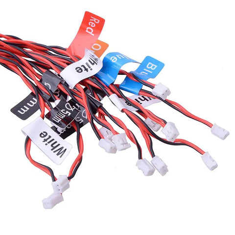 Colored labeled wires for RC Car Headlights And Taillight Kit With 12 LED Lights, 5 Operation Modes For 1/10 Scale RC Trucks