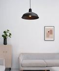 Industrial Warehouse Pendant Light with 5 ft adjustable cord matte black dimmable hanging lamp for kitchen island bar