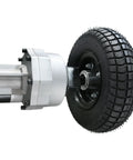 Kemblawolf transaxle motor with rear wheel, metal housing and knobby tire