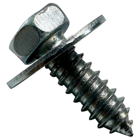 Close-up of a metal rivet screw from the 50 Piece Engine Splash Shield Fastener Kit For Toyota Cars And SUVs With Plastic And Metal Rivet Clips