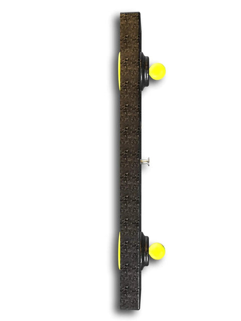 Straight Shooter Heavy Duty Dual Moving Magnet Stud Finder With Built In Nine Inch Level side view showing yellow level and magnetic features.