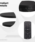 Close-up of the remote and surface of the Huge 3-in-1 Electric Turntable Display Stand With Remote, Rotating Turntable For Jewelry And Collectibles.