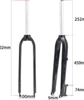Rigid Mountain Bike Fork For 26 27.5 29 Inch Wheels Aluminum Alloy 1 1 8 Inch Steerer Disc Brake Compatible QR 9x100