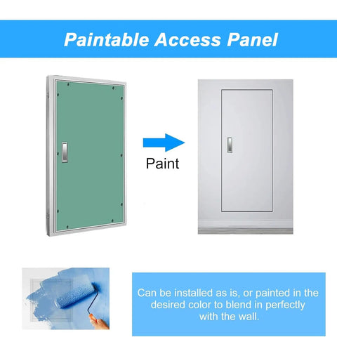 Hassle Free Paintable Drywall Access Panel 14 By 26 Inch Aluminum Frame Heavy Duty Gypsum Board with paintable finish