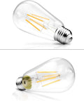 Vintage Style Retro Edison LED Filament Bulbs Pack Of 4 6W Equivalent To 60W Non Dimmable Warm White 2700K Clear Glass ST58