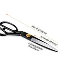Heavy Duty Fabric Scissors 9 Inch Pro Grade Tailor Shears For Leather Cutting Industrial Sharp Sewing Shears For Home Office Crafters Dressmakers And Artists