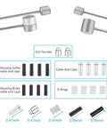 Complete 4 Piece Bike Brake And Shifter Cable Set For Mountain Bikes With 2000Mm Cables And Inner Replacement Kit shown