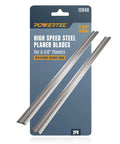 Premium HSS Planer Blades 2 Pack Deliver Top Shelf Woodworking Results Compatible With Wen Dewalt Ryobi Makita Bosch Handheld Electric Planer Tools Built Tough Replacement Parts, 3-1/4" double edge blades.