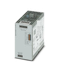 Heavy Duty Switching Power Supply 24V DC 20 Amps Industrial Grade Modular Din Rail Mount with metal housing and connectors.