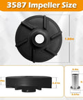 Three Pack Magnetic Impeller With 3220 Bearing Housing For D15 D155 D25 D255 D35 D355 Beverage Dispensers Replacement Parts Set size 3587