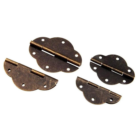 Two Pack Bronze Cabinet Hinges With Screws For Doors And Wood Boxes, Sturdy Bronze Finish, Easy Install Butt Hinge Set