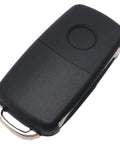Back view of 3 Plus 1 Panic Folding Flip Keyless Entry Remote Key Fob Cover Shell Case For Volkswagen VW Golf GTI Jetta Eos 4 Button Fob
