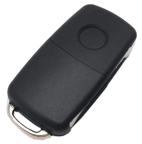 Back view of 3 Plus 1 Panic Folding Flip Keyless Entry Remote Key Fob Cover Shell Case For Volkswagen VW Golf GTI Jetta Eos 4 Button Fob