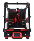 No Sweat 180mm FDM 3D Printer Kit Compatible With Voron Micron R1 with red accents, showing front view and direct drive hotend.