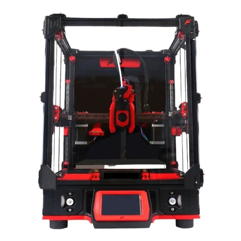 No Sweat 180mm FDM 3D Printer Kit Compatible With Voron Micron R1 with red accents, showing front view and direct drive hotend.
