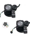 Knuckle Throttle LCD Display Dashboard for 36V-72V Electric Scooters, Clear Backlit Speedometer, Odometer, Plug-and-Play, DAMAO MA01