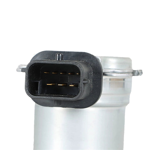 Clutch actuator with a black 6‑pin electrical connector mounted on a silver cylindrical housing.