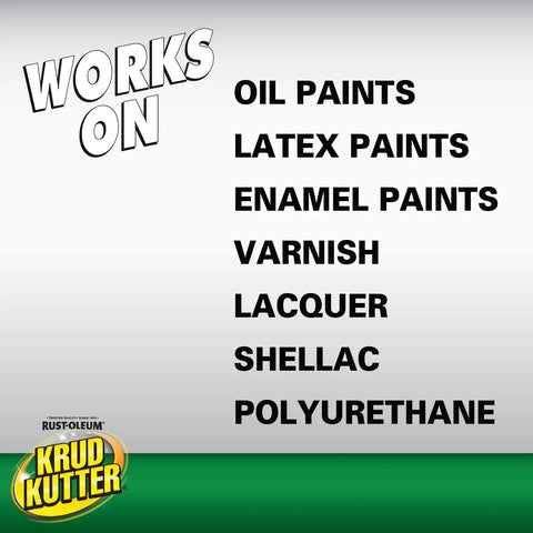 Chart showing Brush Wash Cleaner And Restorer For Latex And Oil Based Paint 32 Oz Liquid Cleaner usability on various paints.