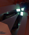 Geometric design with illuminated signs and abstract shapes in Aeronautique theme