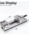 Heavy Duty 6 Inch Machine Vise Clamp Built Tough High Precision Steel For CNC Milling Machines And Bench Drills dimensions diagram