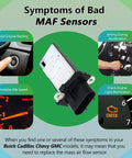 Mass Air Flow Sensor MAF Replacement for Cars and Trucks Direct Fit for 15865791 12576410 2134222 2133134 engine sensor infographic