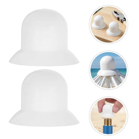 Upgrade Your Shade Game With Sturdy White Patio Umbrella Pole End Cap Replacement Kit Featuring Quick Tool-Free Install, Wind Resistance And Scratch Protection For Beach Tents And Garden Canopies white plastic cap for umbrella pole