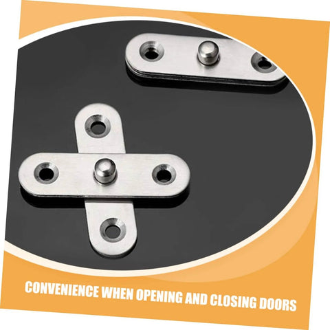 Close-up view of 360 Degree Rotatable Hidden Door Pivot Hinges Set For Secret Doors In Stainless Steel Pro Grade Concealed Hinges.