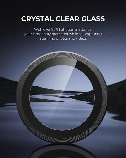 Rugged Camera Lens Protector For iPhone 17 16 And 16 Plus With 9H Tempered Glass And Aluminum Frame Crystal Clear HD Glass No Fuss