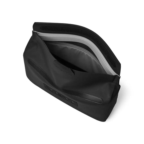Open view of Sidekick Dry 3L Gear Case Black Built To Take On Rainy Days And Float Trips With HydroShield Magnetic Closure And DryHide Shell