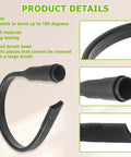Flexible Vacuum Crevice Attachment Tool Kit For 1 1/4 And 1 3/8 Inch Hoses With 25 Inch Reach 180 Degree Bend Easy Clean Brush