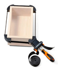 Strap Clamps For Woodworking With Quick Release Levers And An Ergonomic Handle, Pro Style Adjustable Band Clamp For Square Or Irregular Pieces, 13 Ft Strap Belt Clamp For Cabinets, Drawers, Picture Frames And More shown clamping a wooden box
