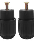 Two Pack Knob Clamping Jig With Spring Mechanism For Computer Chair Swivel Base Tray shown in black with spring mechanism