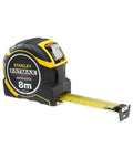 Fatmax Autolock Tape Measure 8m Metric Only Yellow Black with reverse lock and 32mm wide Mylar-coated blade extended