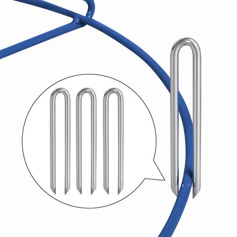 Ground stakes for Portable Disc Golf Basket Target With 12 Chains, Sturdy Steel Base, Indoor Outdoor Practice Catcher, Blue.