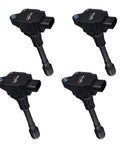 Ignition Coil Set Of 4 For Nissan Altima Rogue Sentra Versa Frontier Tiida 2.5L Engines 2007-2018 NV200 Infiniti QX60 Replacement Coil Packs