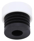 Close-up of a single pad from the 4 Piece Anti Vibration Feet And Shock Absorbing Pads For 3D Printers, showing black rubber and white ABS material.